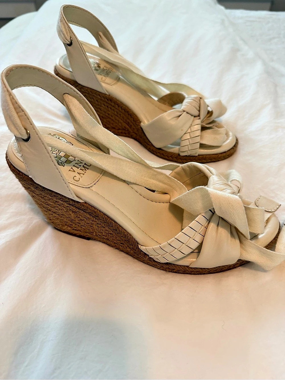Vince Camuto Espadrille Wedge Sandals in Cream